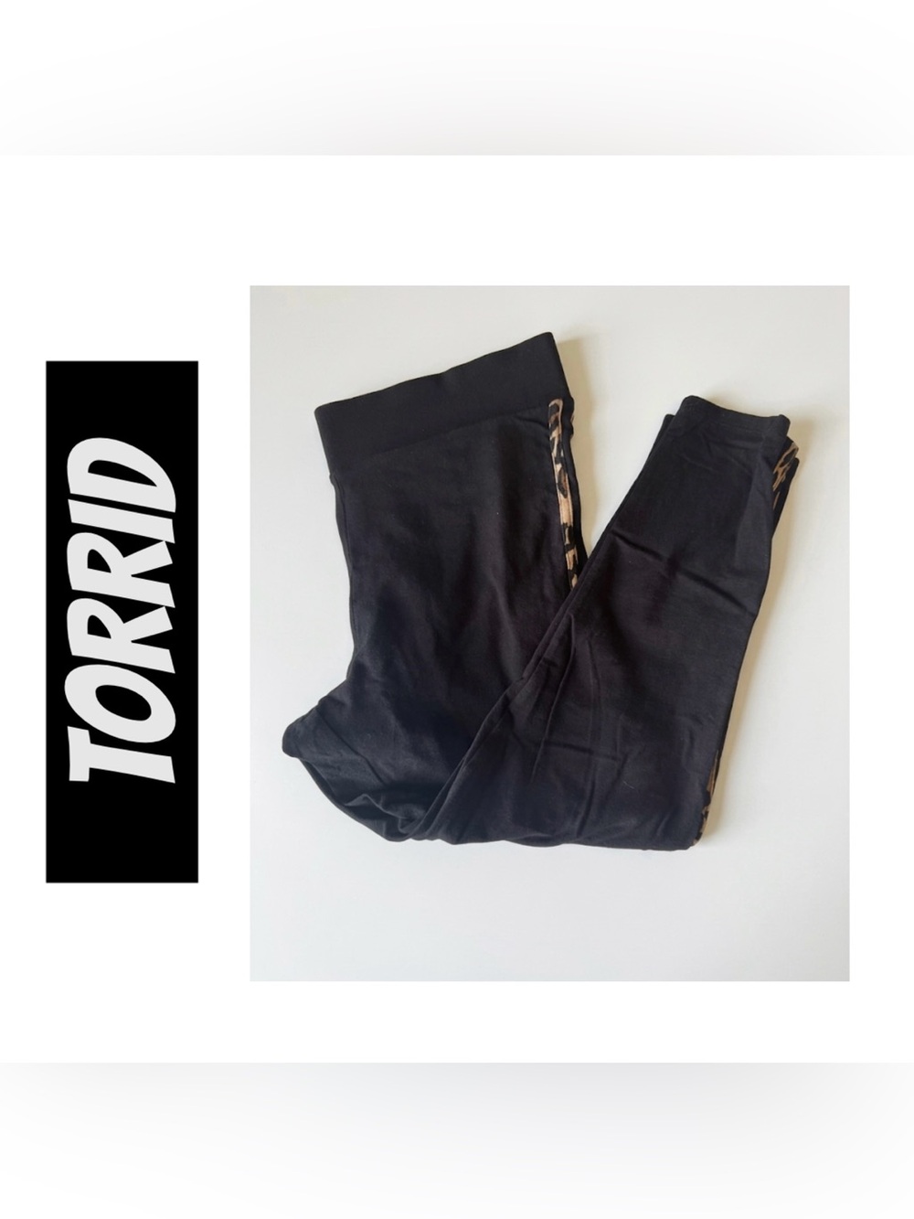 TORRID Cropped Animal Print Side Stripe Leggings 1X